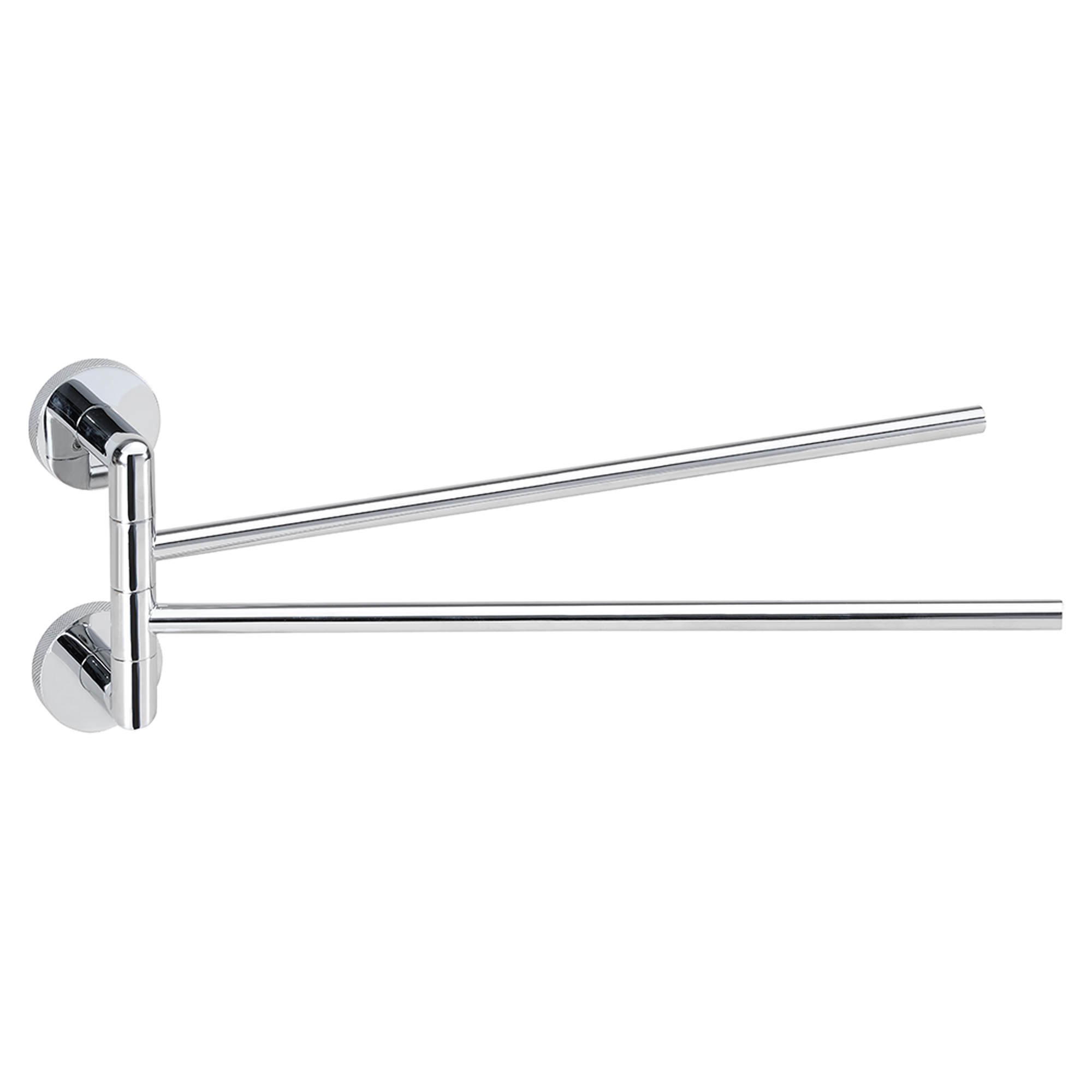 Dobbel Håndkleholder Svingbar Sumi Krom Blank