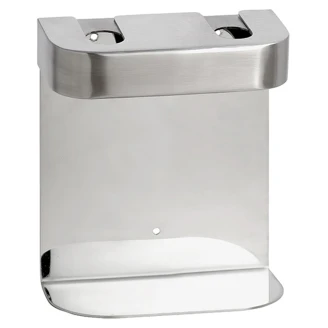 Dobbel Holder for Såpedispenser Krom Matt Rund
