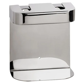 Dobbel Holder for Såpedispenser Krom Blank Rund