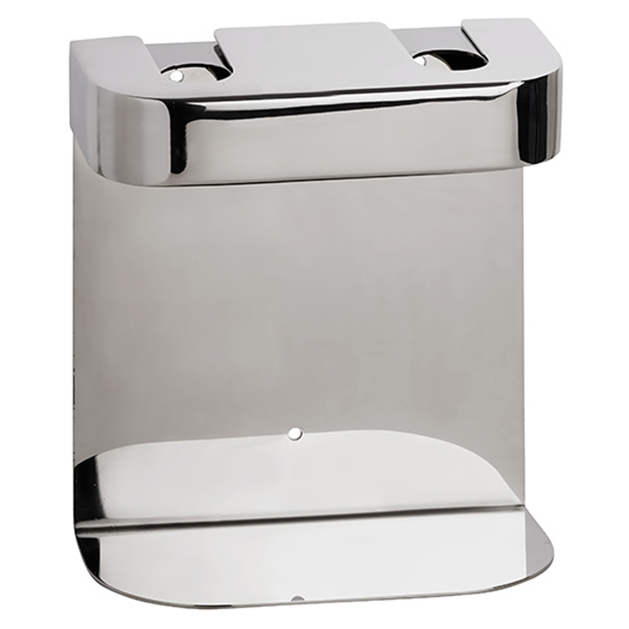 Dobbel Holder for Såpedispenser Krom Blank Rund