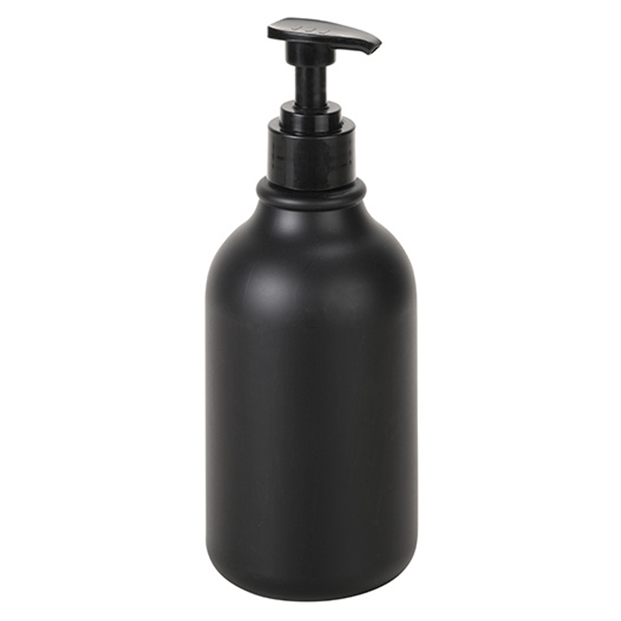 Rund Pastflaska med Pump til Såpedispenser Svart Matt 500 ml