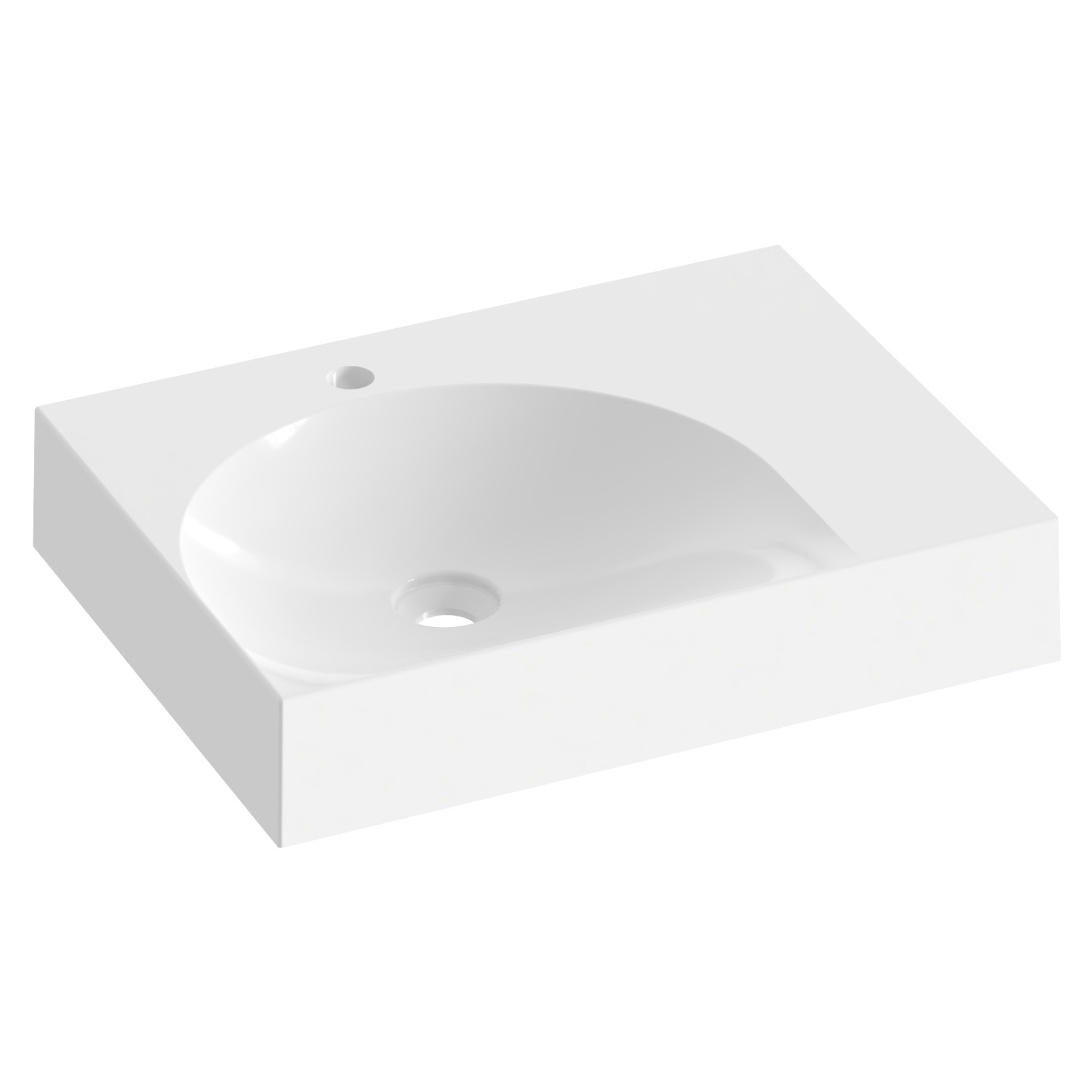 Ravak Støpemarmor Servant Lite Hvit Blank 60 cm Venstre