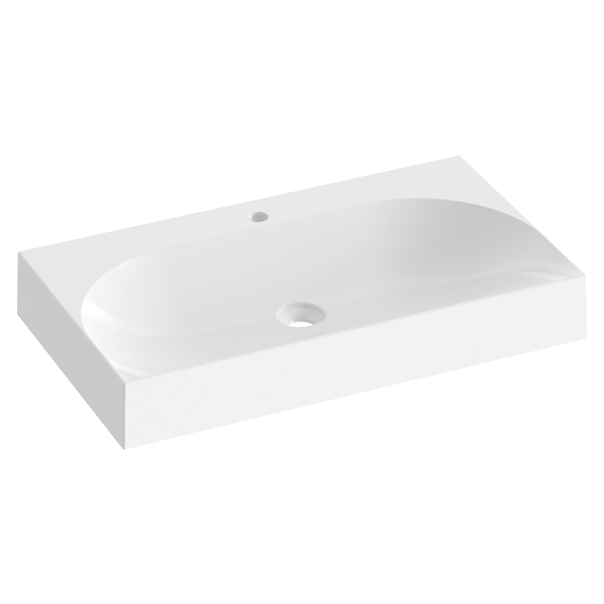 Ravak Støpemarmor Servant Lite Hvit Blank 80 cm