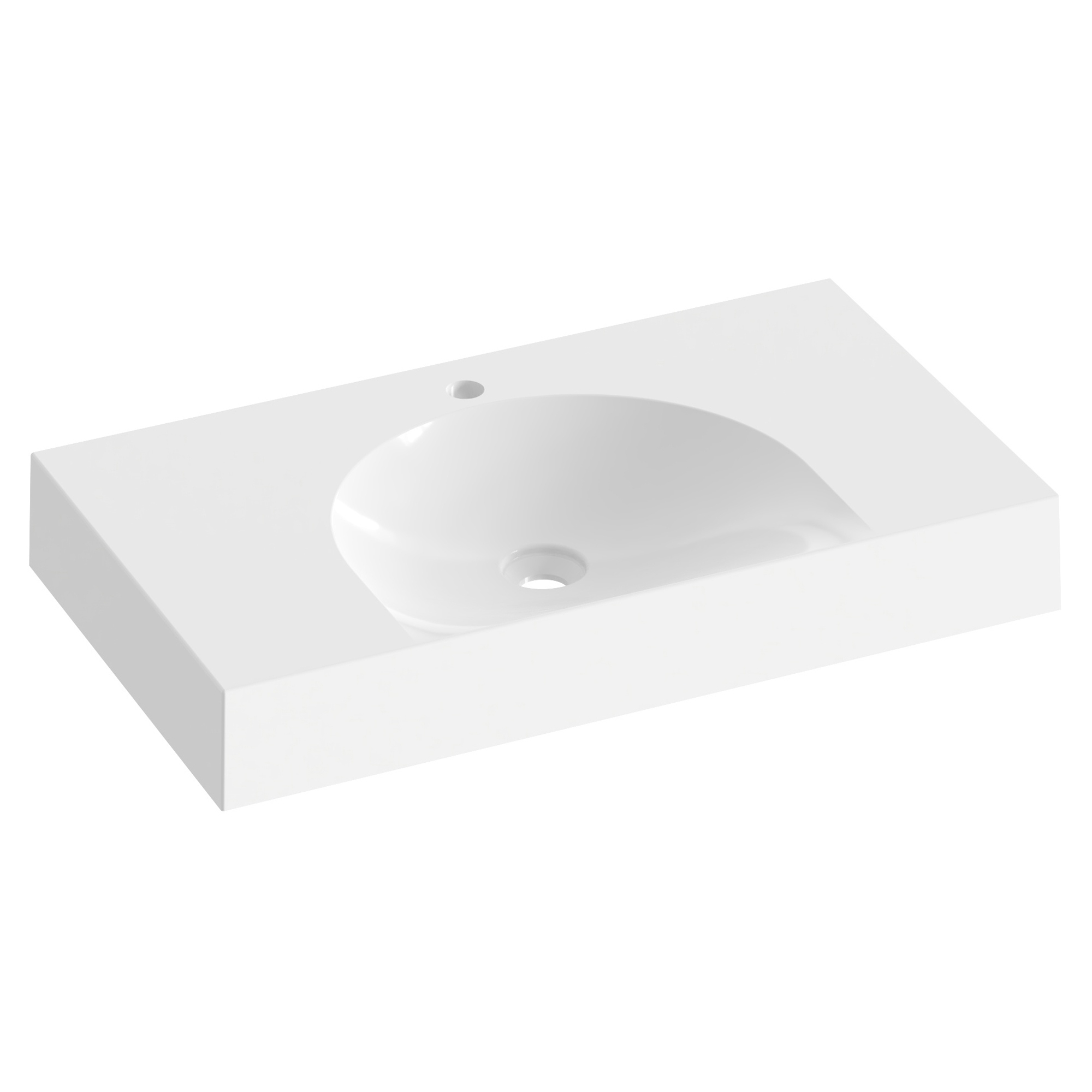 Ravak Støpemarmor Servant Lite Hvit Blank 80 cm