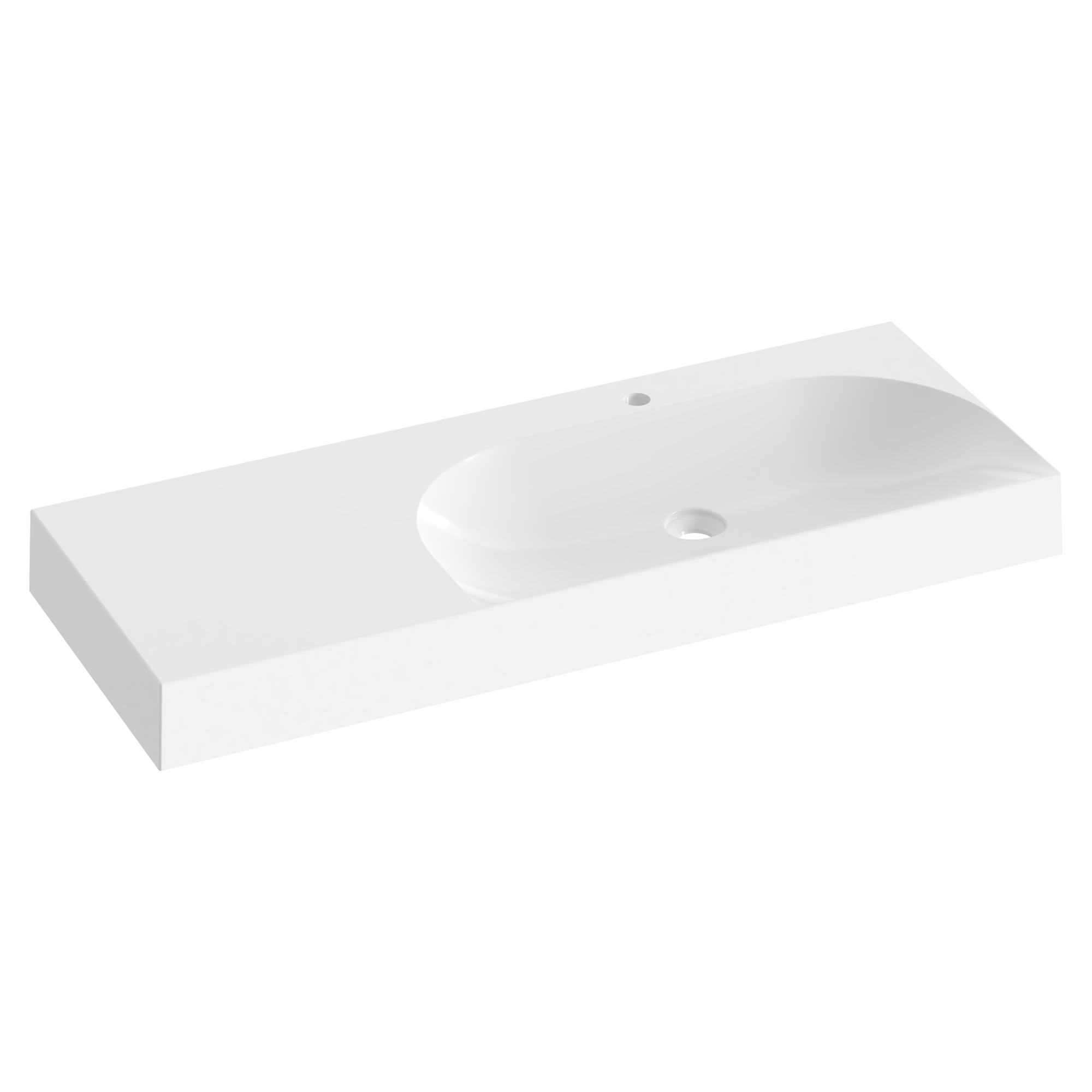Ravak Støpemarmor Servant Lite Hvit Blank 120 cm Høyre