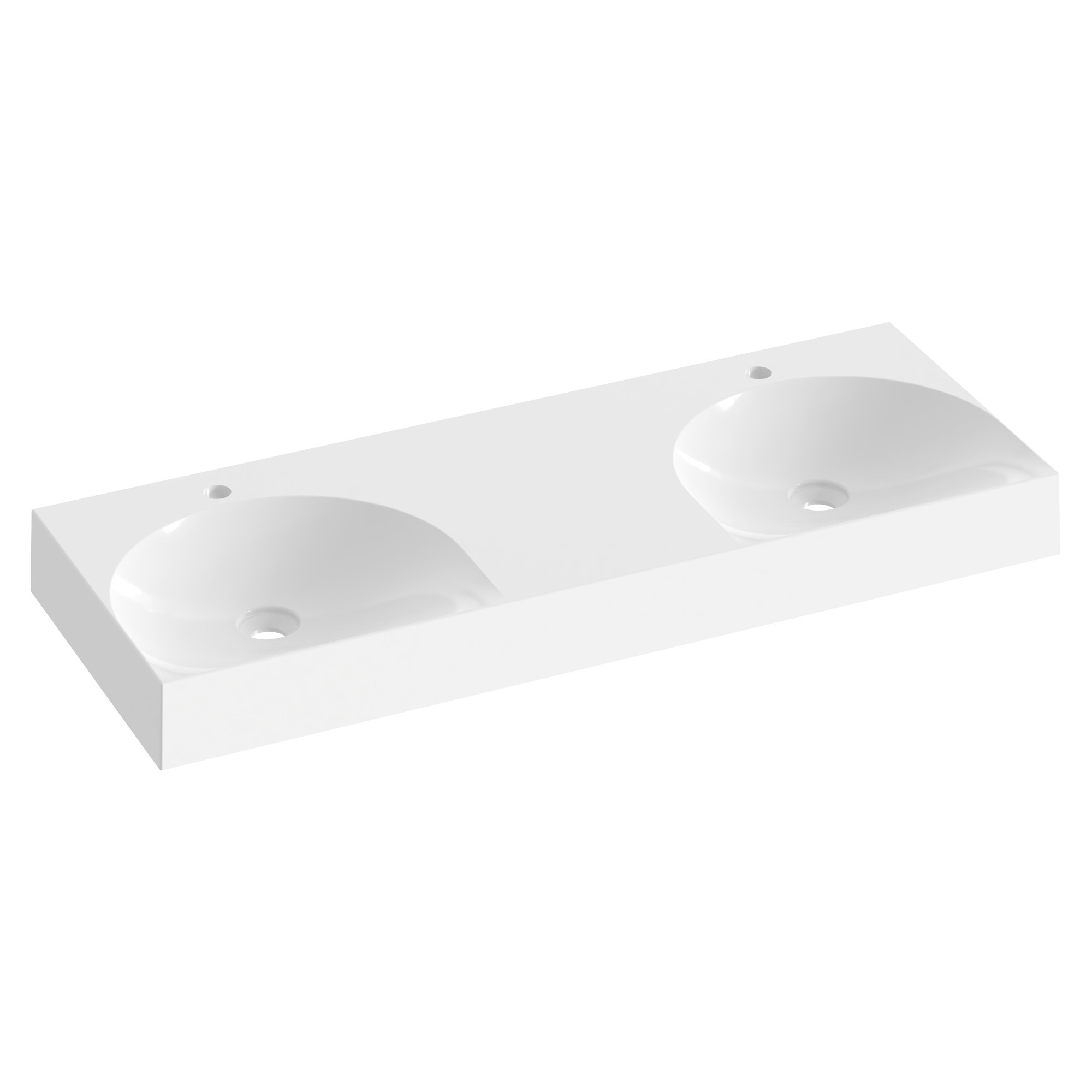 Ravak Støpemarmor Dubbelt Servant Lite Hvit Blank 120 cm