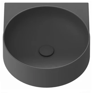Ravak Servant Antrasitt Yard 40 cm med Bunnventil og Rustfritt stål Konsoll
