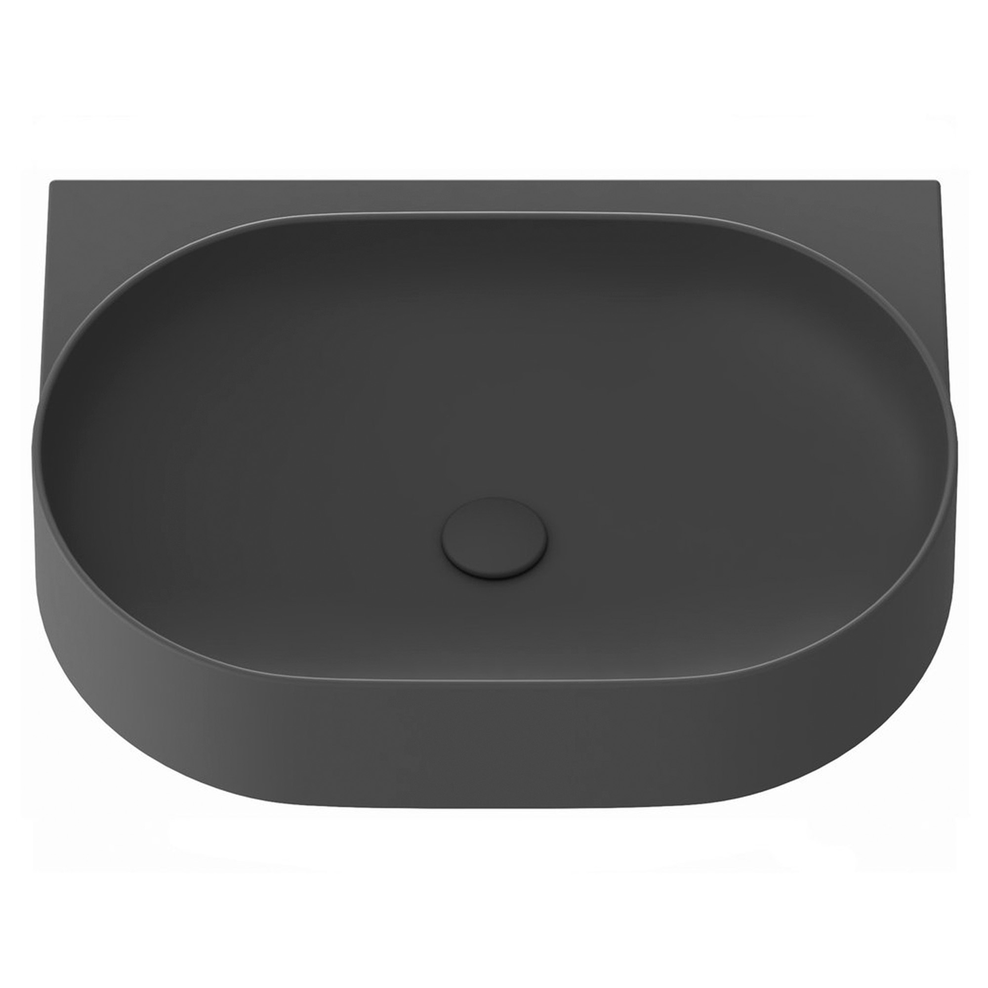 Ravak Servant Antrasitt Yard 60 cm med Bunnventil og Rustfritt stål Konsoll