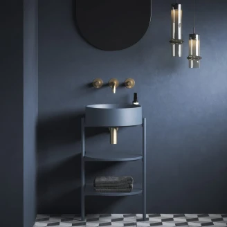 Ravak Servantskap <strong>Yard</strong>  Blå Matt 40 cm med Servant & Bunnventil