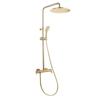 Brusesæt <strong>Grandiose</strong>  Guld Mat Rund med Termostat