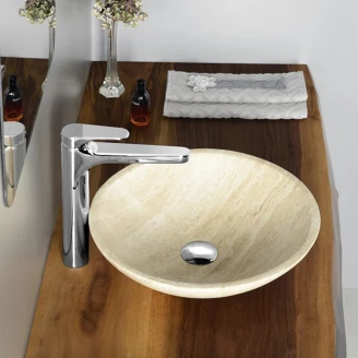 Servant <strong>Ornella</strong>  Beige Matt Rund Ø 40 cm