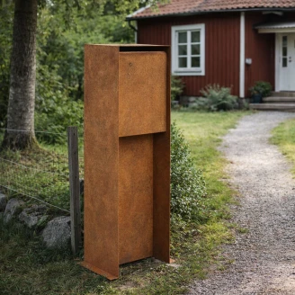 Cortena Postkasse med Nisje <strong>Buzon</strong>  Cortenstål 120 cm