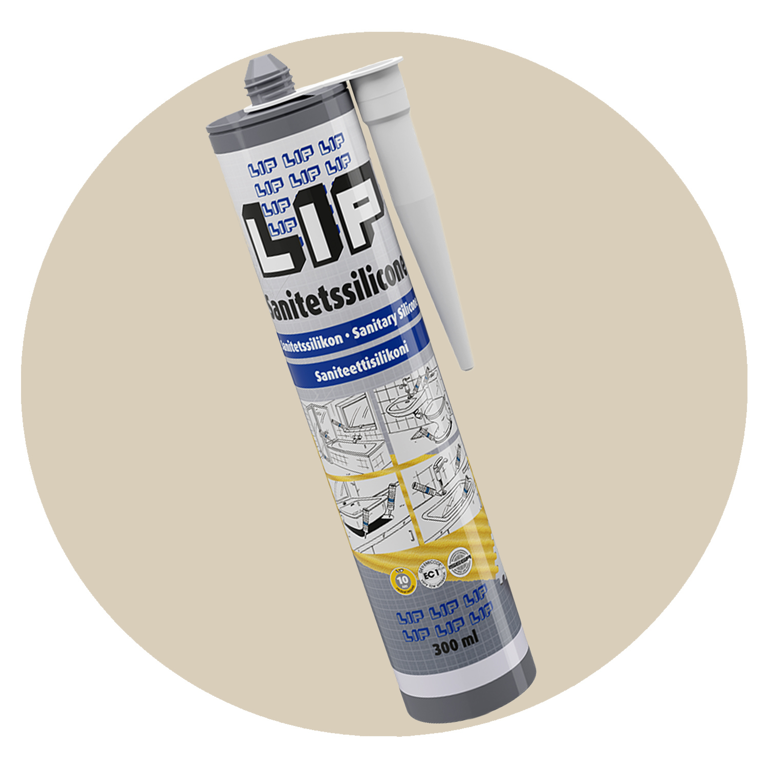 Silikon Lys Beige 300 ml