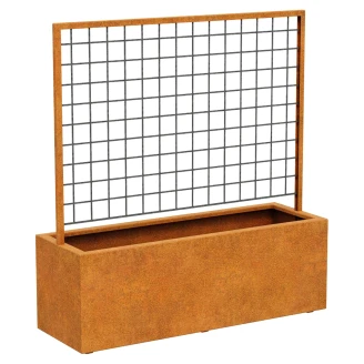 Cortena Utekrukke med Spaljé <strong>Red Centro</strong>  Cortenstål 150x50x160 cm