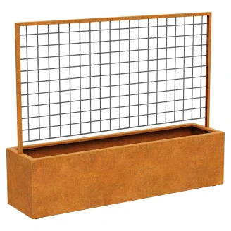 Cortena Utekrukke med Spaljé <strong>Red Centro</strong>  Cortenstål 200x50x160 cm