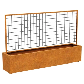 Cortena Utekrukke med Spaljé <strong>Red Centro</strong>  Cortenstål 250x50x160 cm