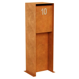 Cortena Postkasse med Nisje <strong>Buzon</strong>  Cortenstål 120 cm