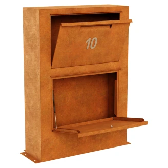 Cortena Postkasse <strong>Buzon</strong>  Cortenstål 86x45x125 cm