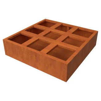 Plantekasse <strong>Terron</strong>  Cortenstål 120x120x30 cm