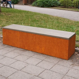 Hagebenk <strong>Modero</strong>  Cortenstål 150 cm