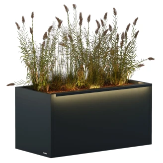 Herstera Utekrukke med LED-belysning <strong>El Prado</strong>  Antrasitt 100x50x50 cm