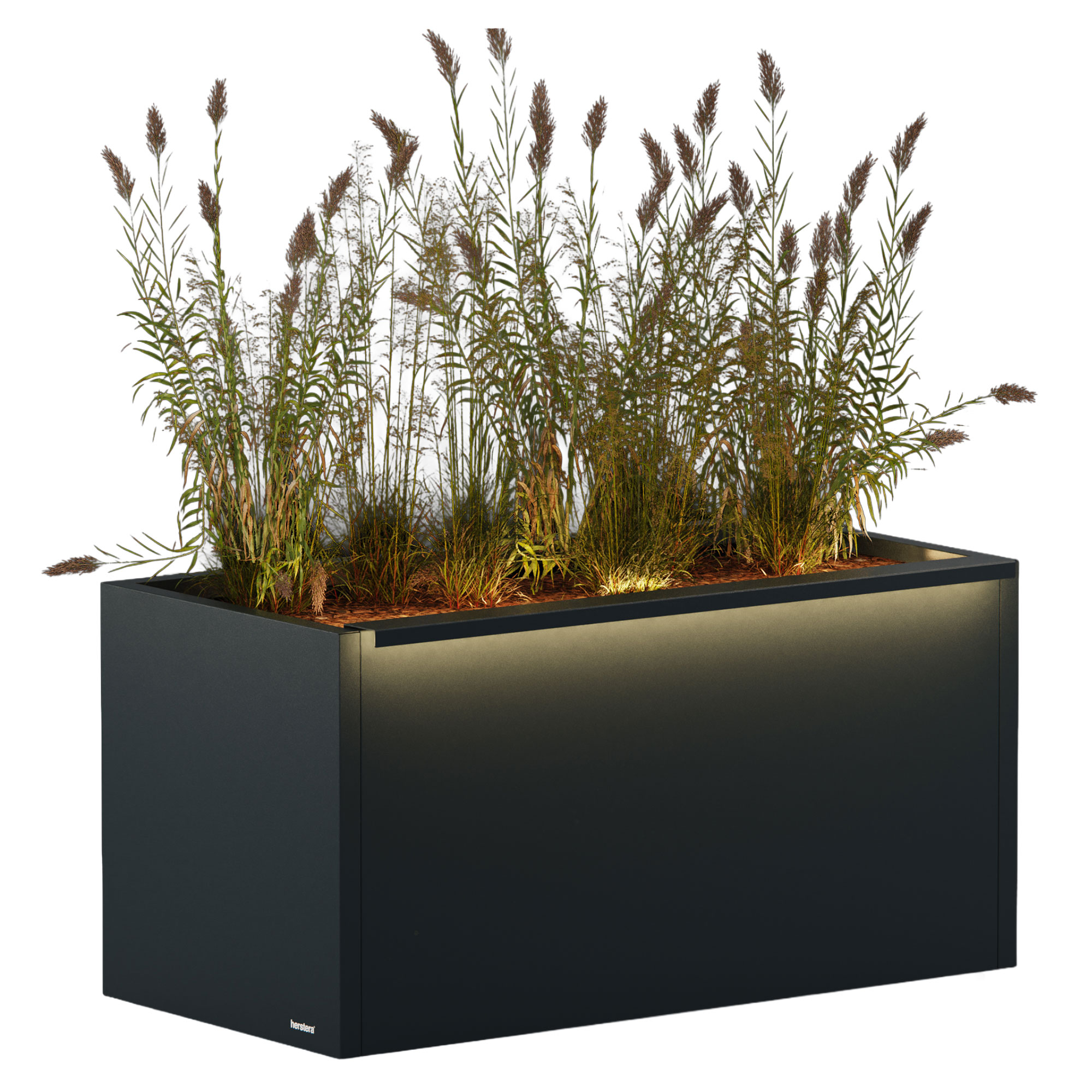 Herstera Utekrukke med LED-belysning El Prado Antrasitt 100x50x50 cm