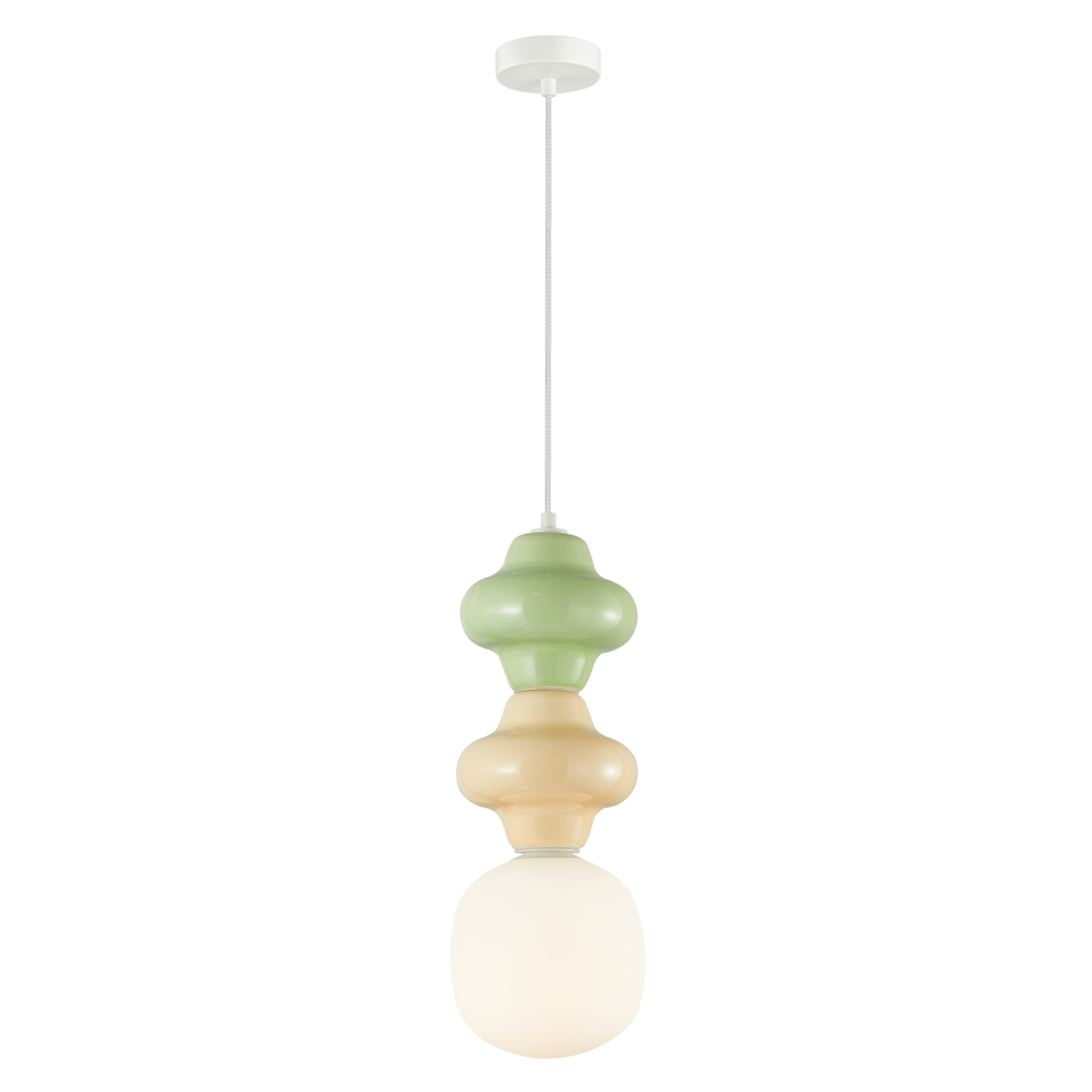 Hengelampe Duo Norin Gul, Grønn Matt Ø 18 cm