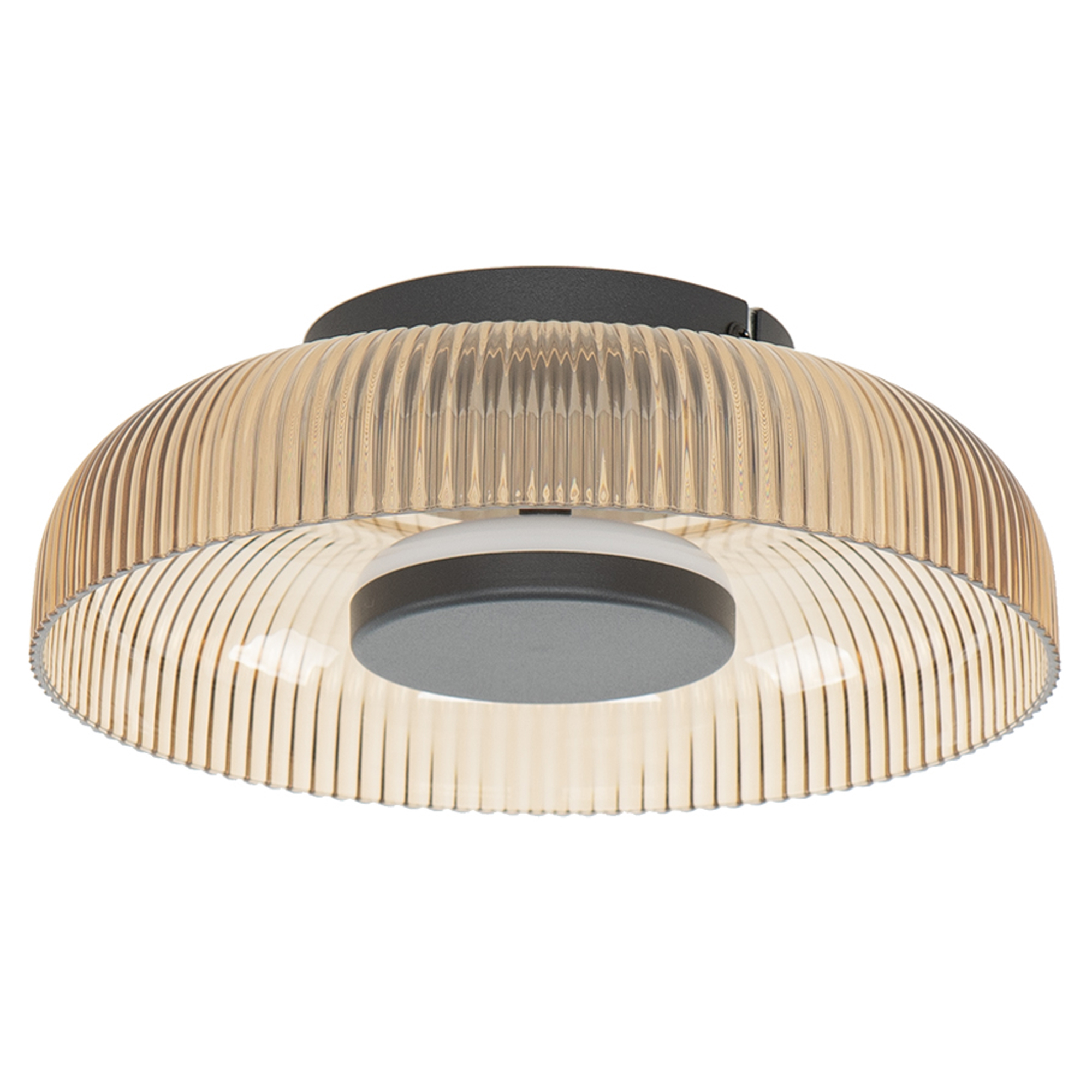 Taklampe Aroli Gul, Svart Matt
