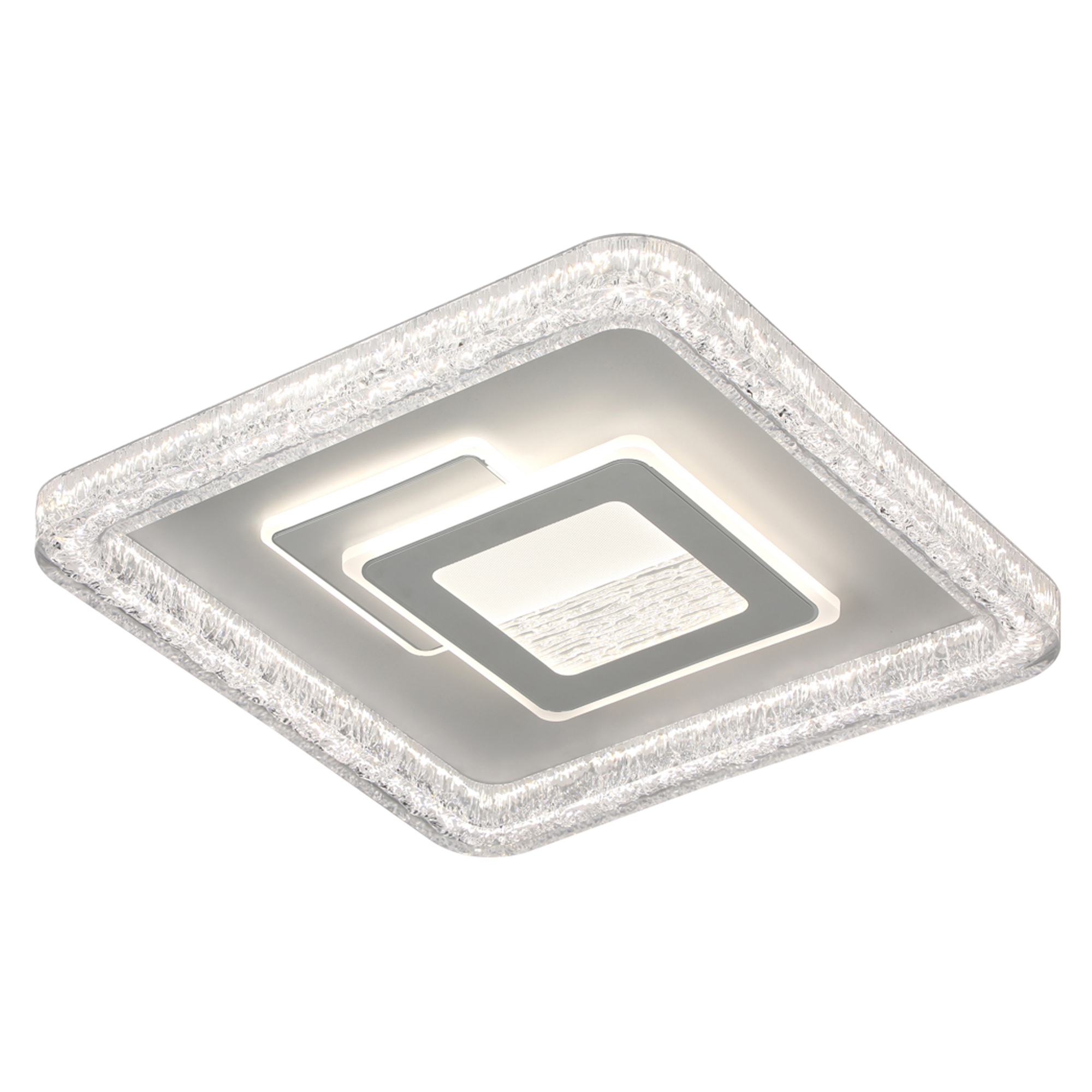 Taklampe med Fjernkontroll Brant Hvit Matt 50x50 cm
