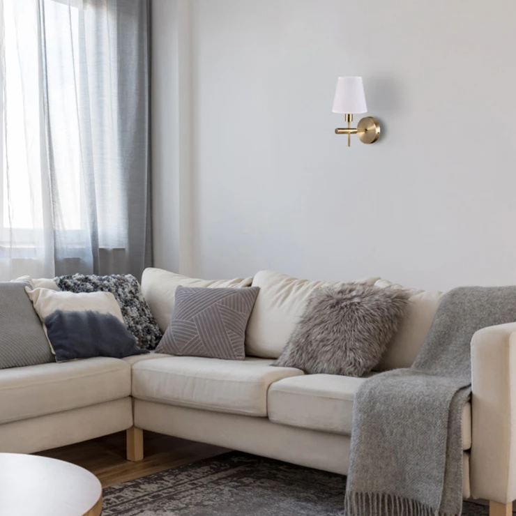 Vegglampe Bellhop Gull Matt