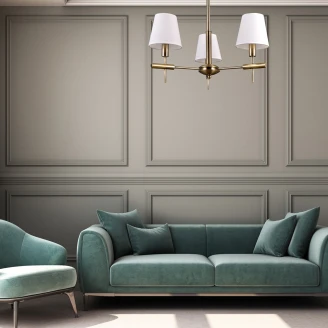 Taklampe Trio Bellhop Gull Matt