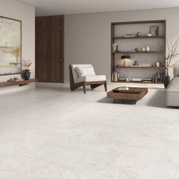 Marmor Gulvflis Glace Cream Matt-Sateng 120x280 cm