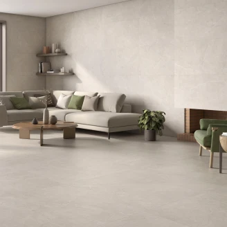 Marmor Gulvflis <strong>Soapstone Lux</strong>  Lys Grå Matt Struktur 3D 90x90 cm
