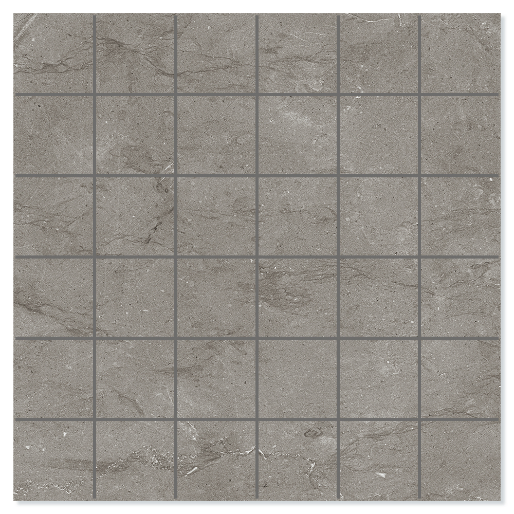 Marmor Mosaikk Gulvflis Soapstone Lux Grå Matt Struktur 30x30 (5x5) cm