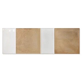 Gulvflis <strong>Prato</strong>  Terra Hvit Matt 15x45 cm