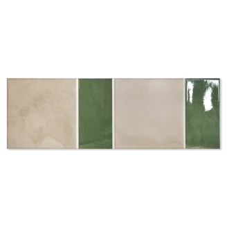 Gulvflis <strong>Prato</strong>  Beige Grønn Matt 15x45 cm
