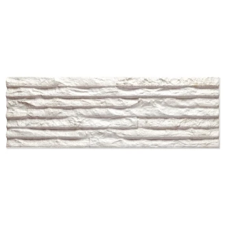 Veggflis <strong>Sedimento</strong>  Hvit Matt Relieff 15x45 cm