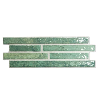 Veggflis <strong>Kvarter</strong>  Grønn Matt-Blank 15x45 cm