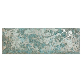 Veggflis <strong>Bränn</strong>  Turkos Matt-Blank 15x45 cm
