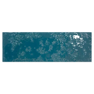 Veggflis <strong>Bränn</strong>  Havsblå Blank 15x45 cm