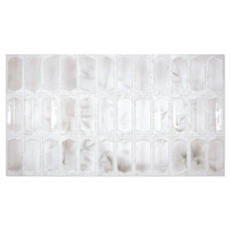 Dekor Veggflis <strong>Vidde</strong>  Hvit Matt-Blank 31x56 cm