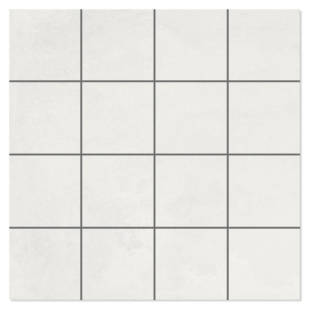 Mosaikkflis Freestone Hvit Matt 30x30 (7x7) cm