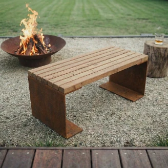 Cortena Hagebenk <strong>Chan</strong>  Cortenstål 100x50 cm