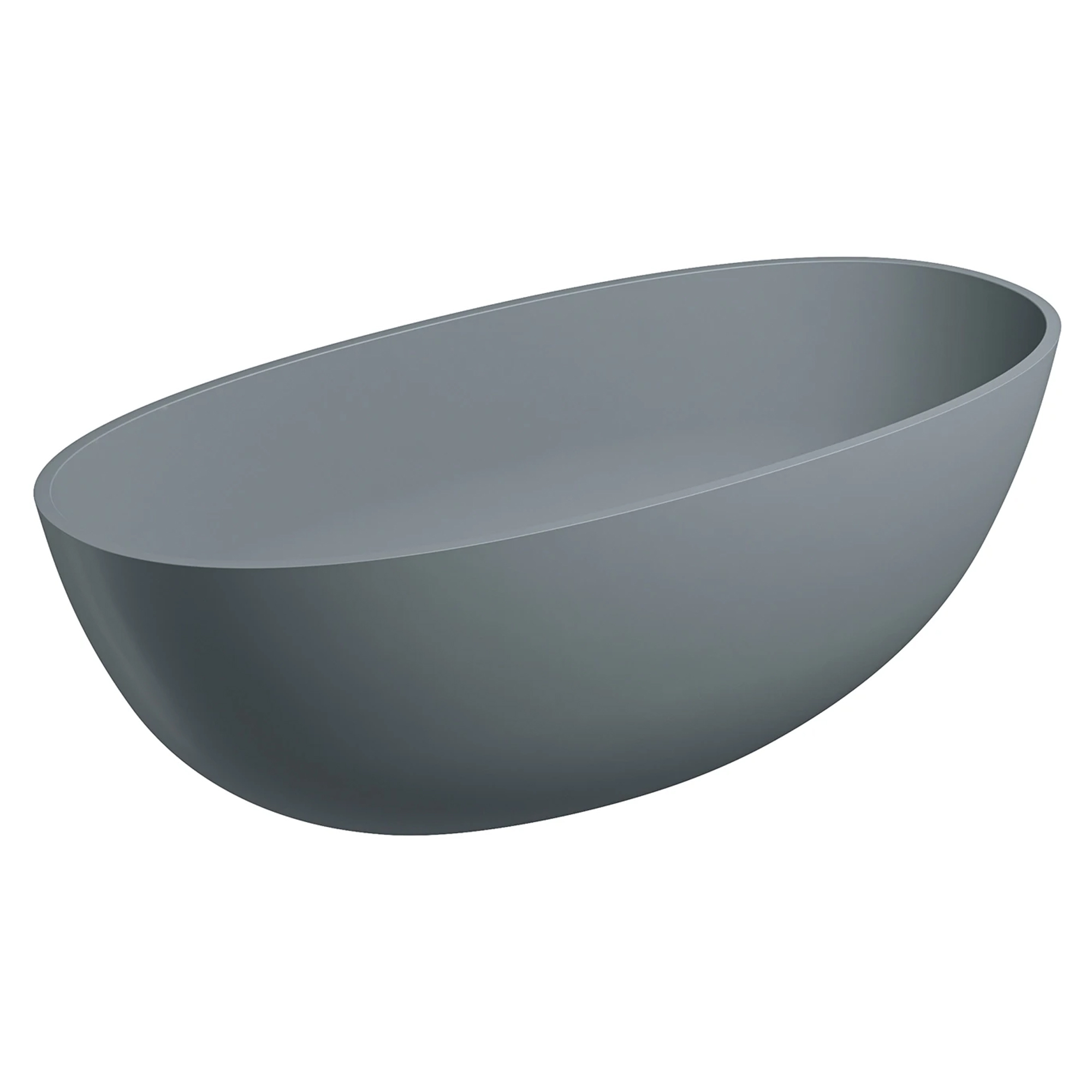 Omnires Badekar Shell M+ Askgrå Matt 160x75 cm