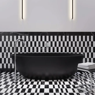 Omnires Badekar <strong>Shell M+</strong>  Svart Lava Matt 160x75 cm