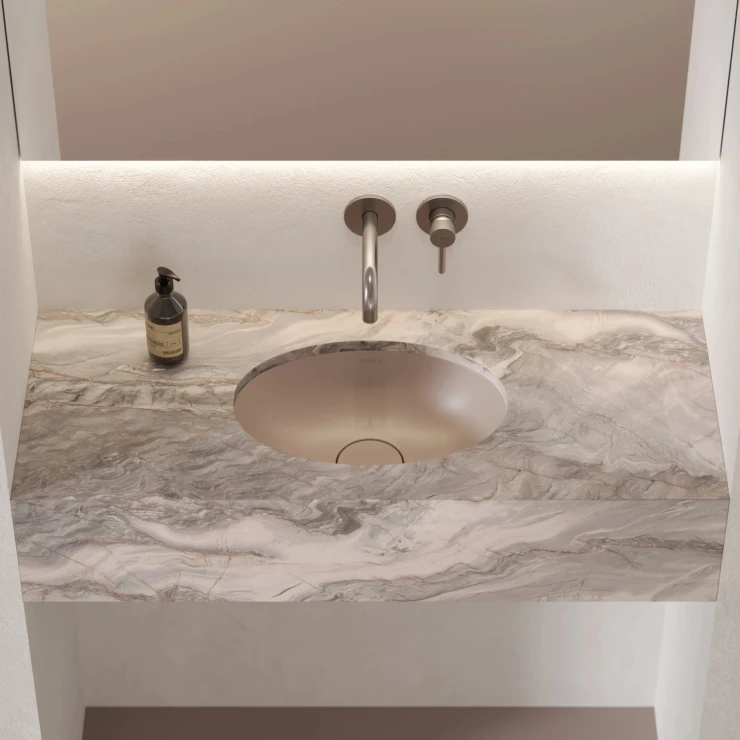 Omnires Servant Shell M+ Beige Matt 38x25 cm