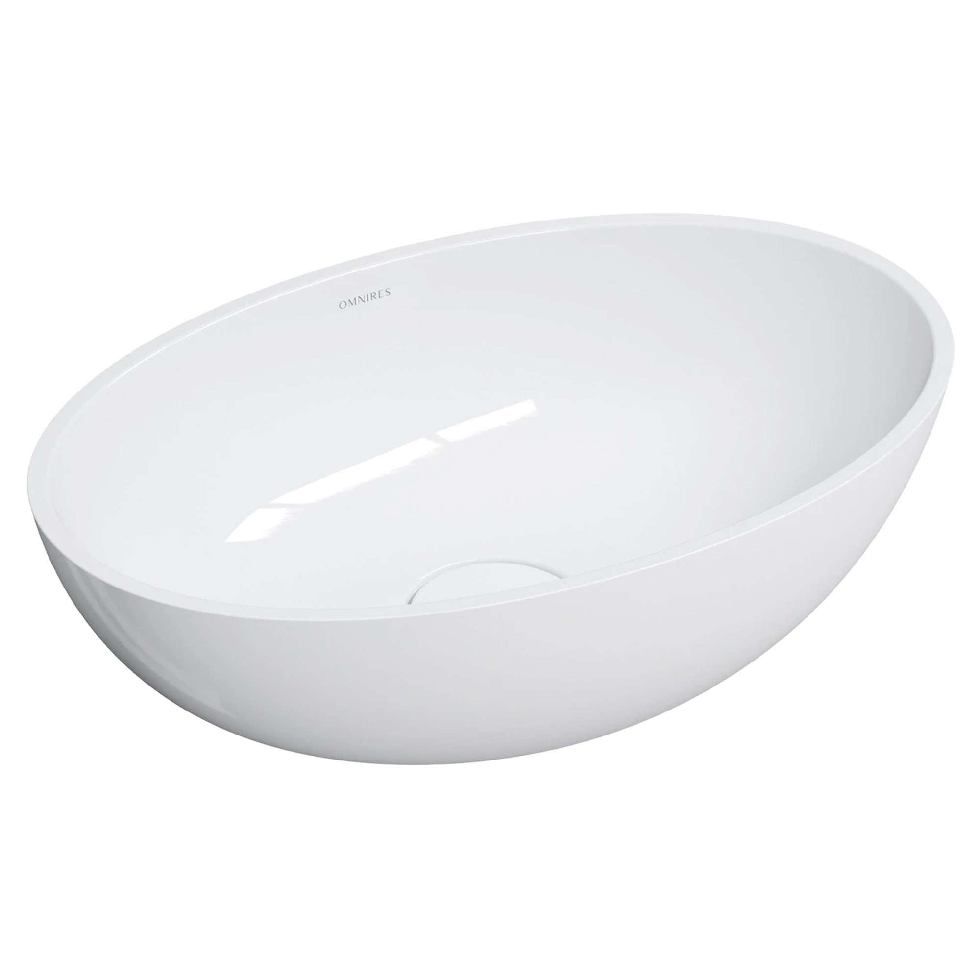 Omnires Servant Shell M+ Hvit Blank 50x32 cm