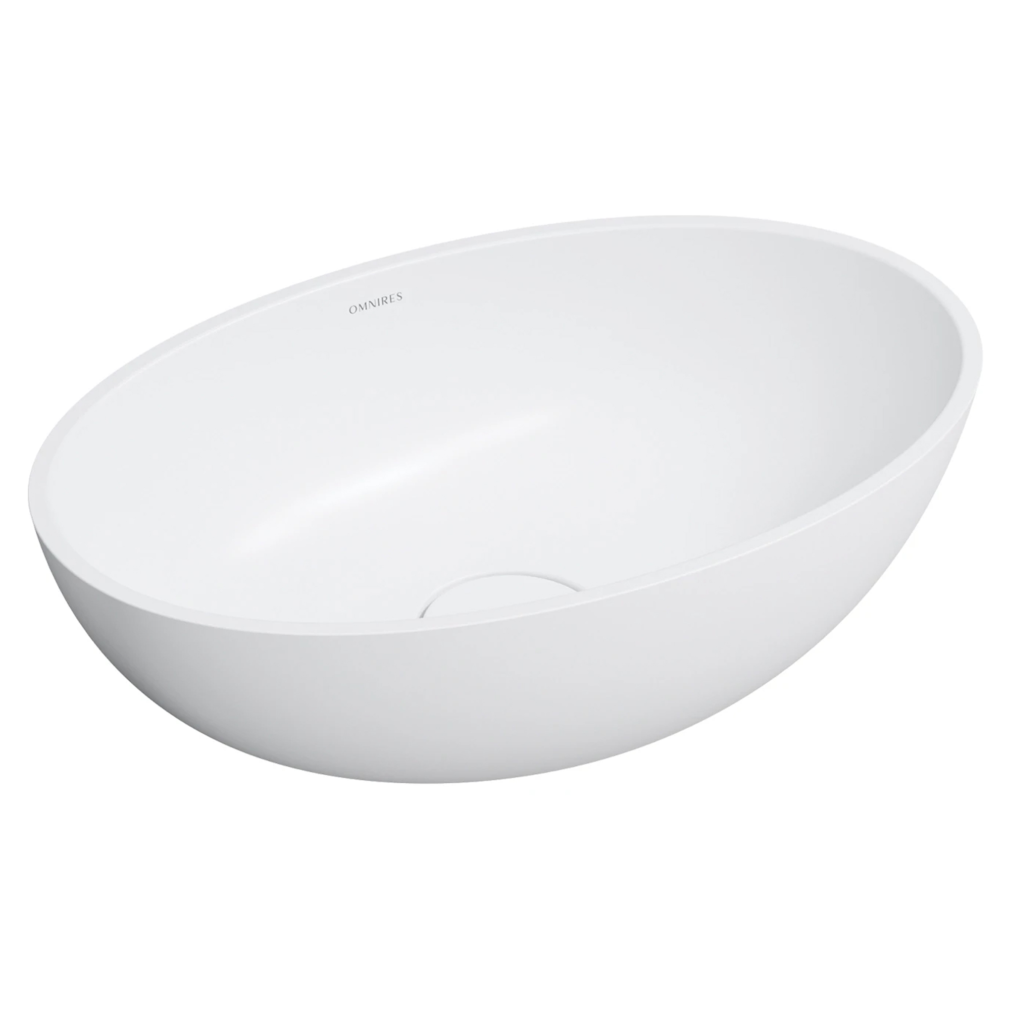 Omnires Servant Shell M+ Hvit Matt 50x32 cm