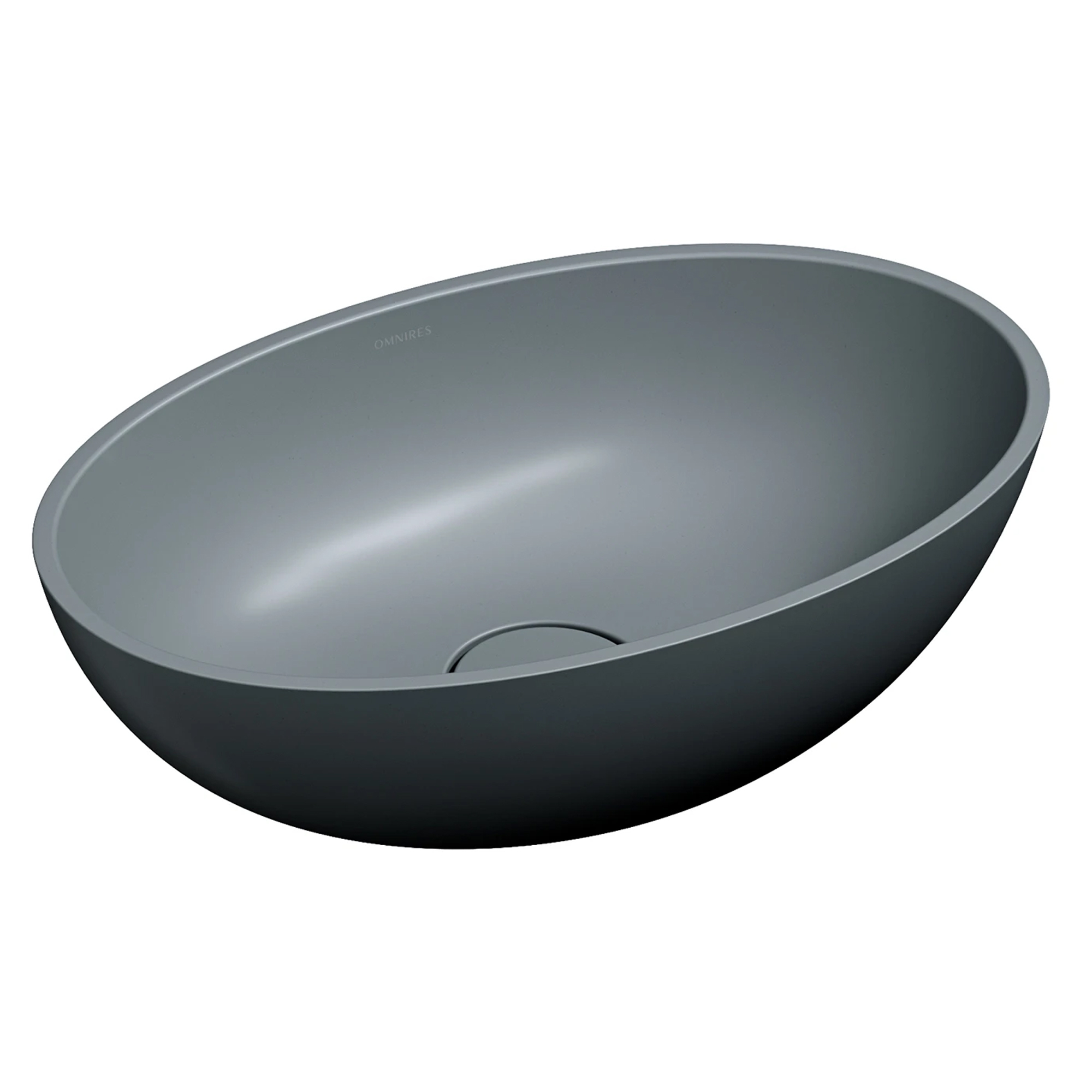 Omnires Servant Shell M+ Askgrå Matt 50x32 cm