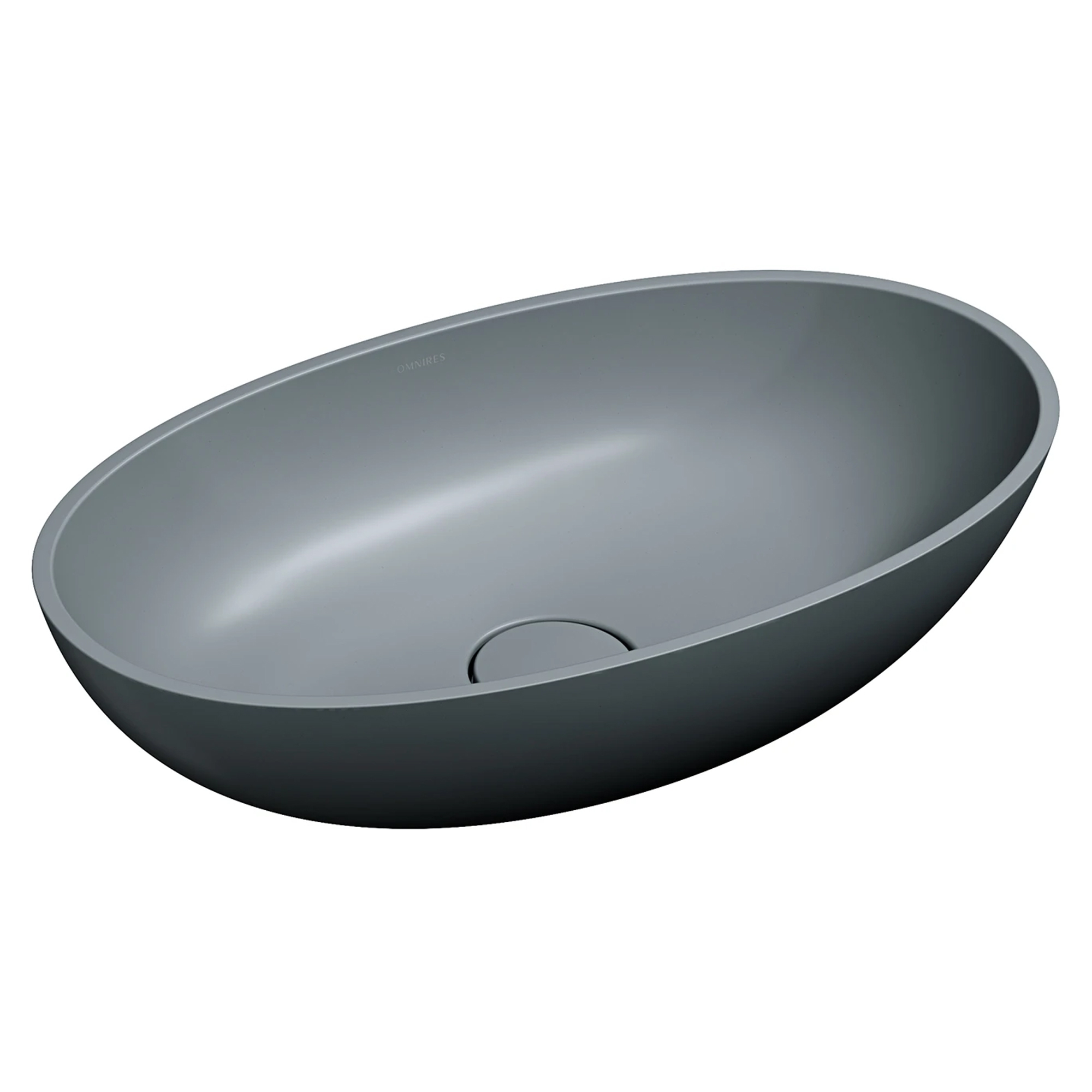 Omnires Servant Shell M+ Askgrå Matt 60x35 cm